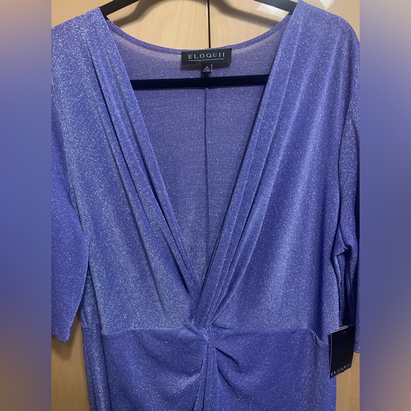 Eloquii Purple Sparkle Midi Dress Size 18 - Picture 2 of 4